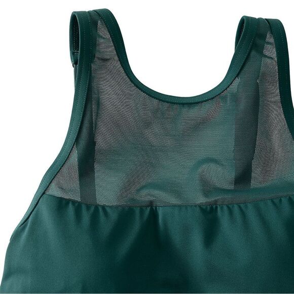 Land's End plus size power mesh one piece swimsuit dress adjustable balsam Var - Picture 4 of 8